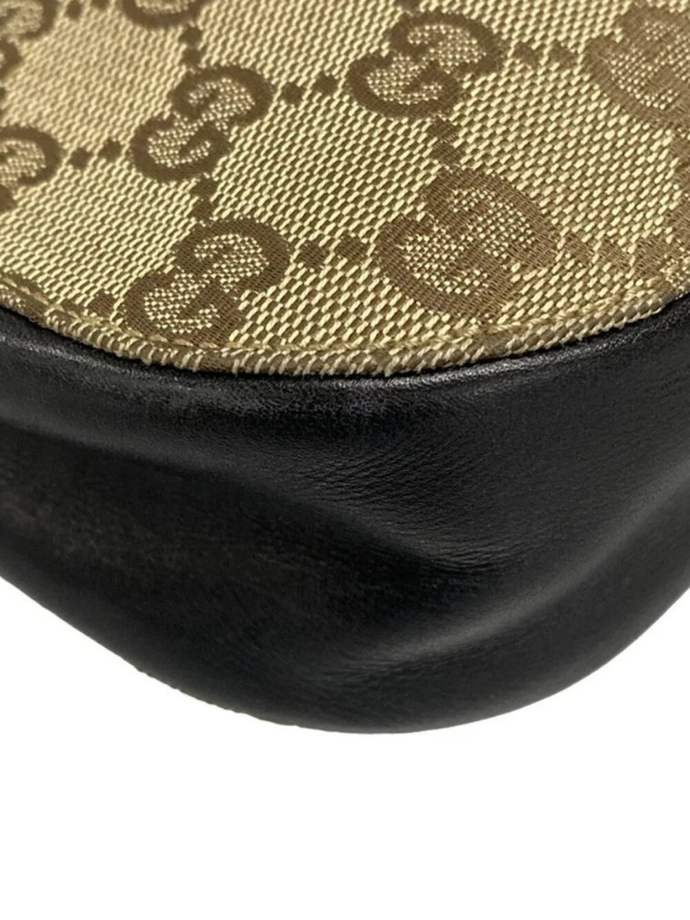 GUCCI GG 13748 Beige Black Jacquard Leather - Shoulder Bag - Picture 6 of 15